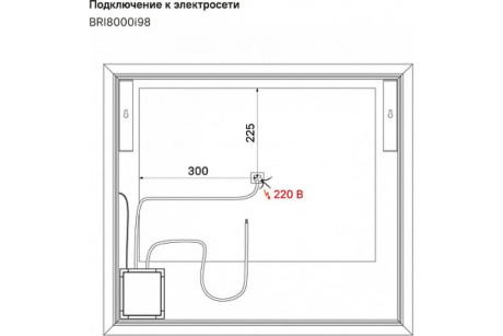 Купить Зеркало BRICK 80 с подсветкой  IDDIS фото №5