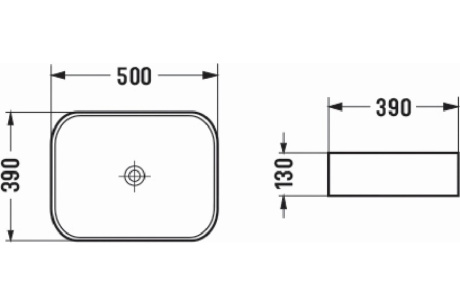 Купить Накладная раковина Azario AZ-78109MB 500х390х130 мм  матовый черный 00078148 фото №2