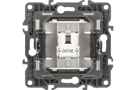 Купить Розетка информационная RJ45  IP20  Эра12 графит  ЭРА фото №2
