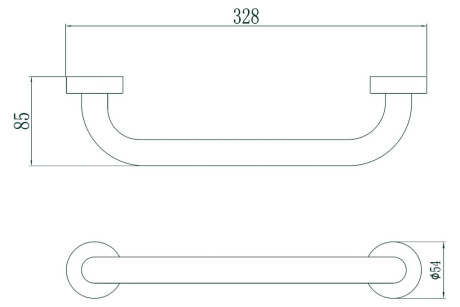 Купить Поручень наст. для ванны 30см Хром SAVOL S-010030 фото №2