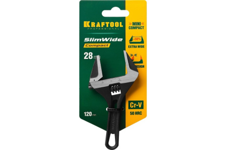 Купить Ключ разводной SlimWide Compact 120 / 28 мм KRAFTOOL 27266-15 фото №3