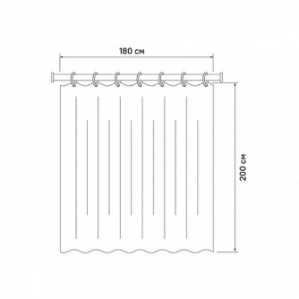 Купить Шторка для ванной комнаты Iddis B53P218i11 200х180 фото №2