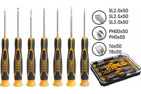 Купить Набор прецизионных отверток 7 шт INGCO HKSD0718 INDUSTRIAL фото №2