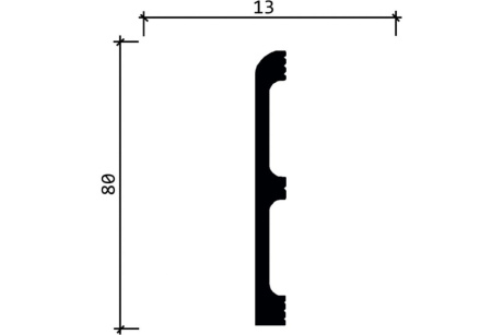 Купить Плинтус 706-88SH  80*13*2400   DECOR-DIZAYN фото №4
