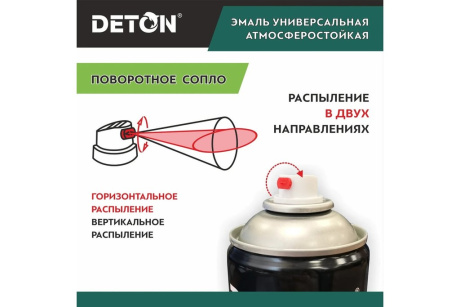 Купить Аэрозоль Deton эмаль 520мл быстросохн ЗЕЛЕНЫЙ МОХ. DTN-A-07251 фото №2